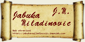 Jabuka Miladinović vizit kartica